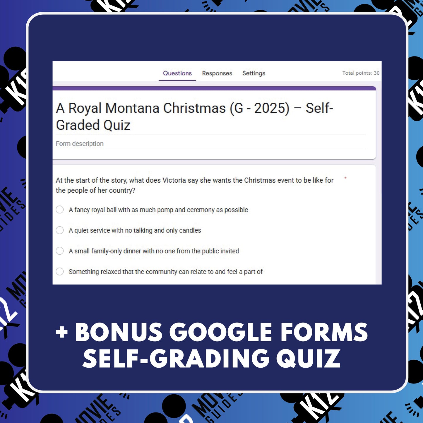 A Royal Montana Christmas (G - 2025) Film Quiz | Worksheet for Grades 5 to 8 preview image 4