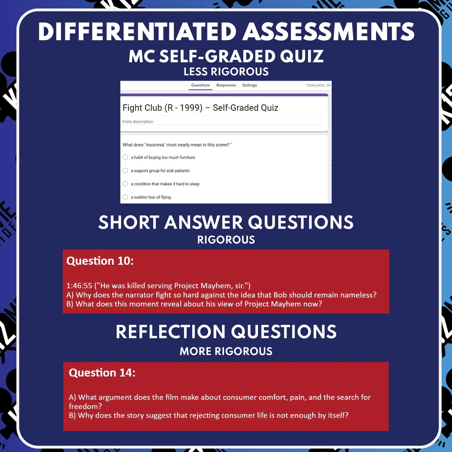Fight Club Movie Guide Questions & Worksheet preview image 2