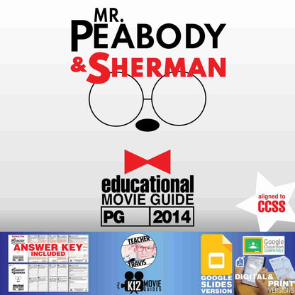 Mr. Peabody & Sherman Movie Guide | Worksheet | Questions | Google Slides (PG - 2014) Cover