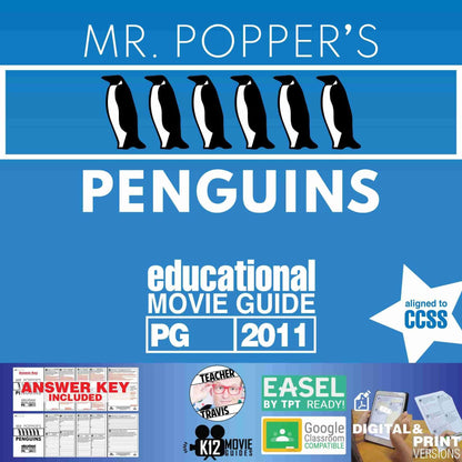Mr. Popper's Penguins Movie Guide | Worksheet | Questions (PG - 2011) Cover