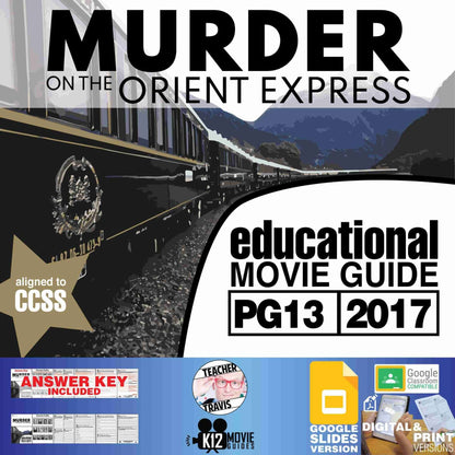 Murder on the Orient Express Movie Guide | Worksheet | Character Analysis (PG13 - 2017) Cover