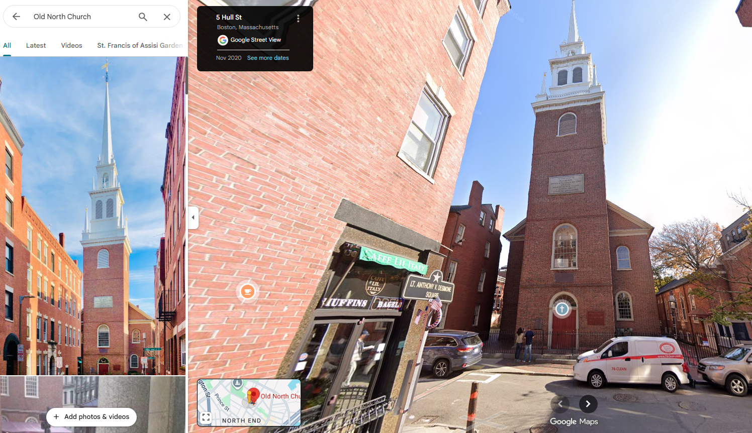 WanderListen virtual field trip Google Street View exploration at a mapped stop