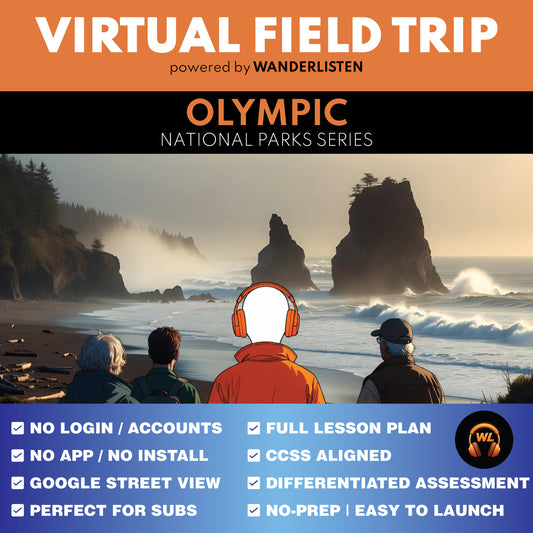 Olympic National Park Virtual Field Trip App Lesson | Audio + Map + Quiz