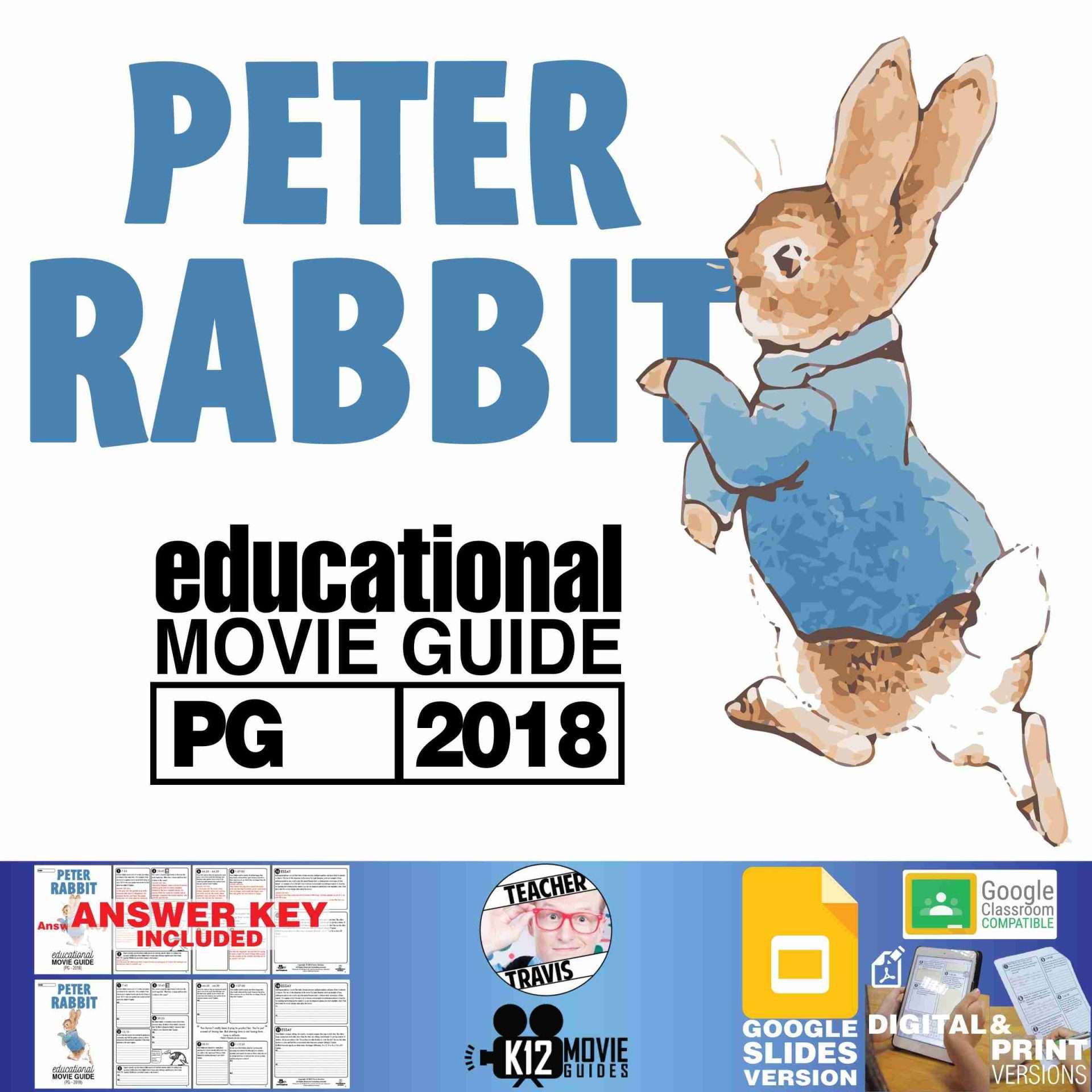 Peter Rabbit Movie Guide | Questions | Worksheet | Google Formats (PG ...