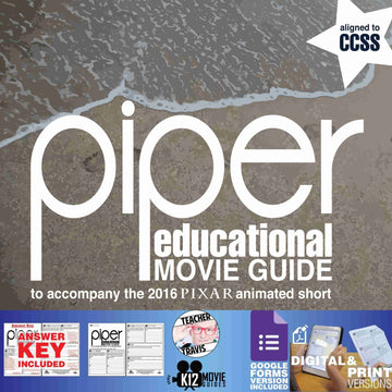 Piper (2016) - Pixar Short Video Guide | Questions | Worksheet | Google Form Cover