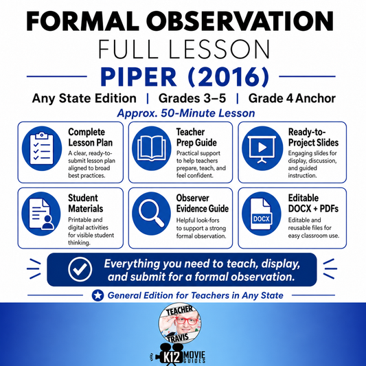 Piper Formal Observation Lesson Pack | Grades 3-5 | Any State