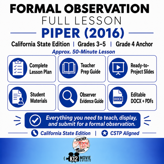 Piper Formal Observation Lesson Pack | California CSTP | Grades 3-5