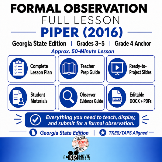 Piper Formal Observation Lesson Pack | Georgia TKES/TAPS | Grades 3-5