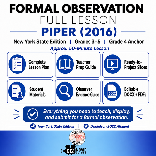 Piper Formal Observation Lesson Pack | New York Danielson 2022 | Grades 3-5