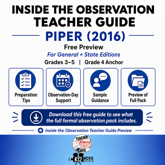 Piper Inside the Observation Teacher Guide | Free Preview Bundle | Grades 3–5