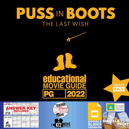 Puss in Boots: The Last Wish Movie Guide | Questions | Google Slides (PG - 2022) Cover