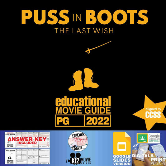 Puss in Boots: The Last Wish Movie Guide | Questions | Google Slides (PG - 2022) Cover