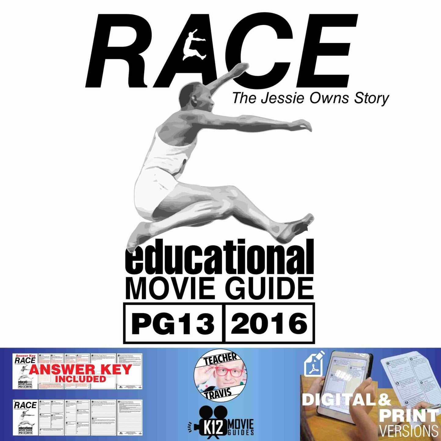 Race (Jessie Owens Story) Movie Guide | Questions | Worksheet (PG13 - 2016) Cover