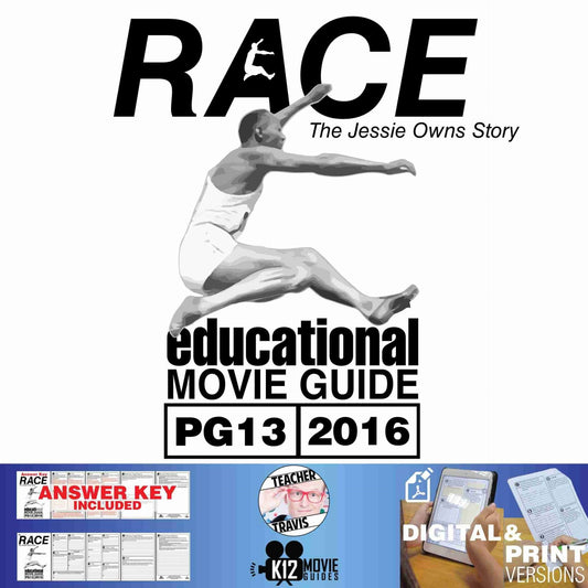 Race (Jessie Owens Story) Movie Guide | Questions | Worksheet (PG13 - 2016) Cover
