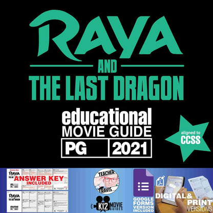 Raya and the Last Dragon Movie Guide | Worksheet | Questions | Google Form (PG - 2021) | Cover