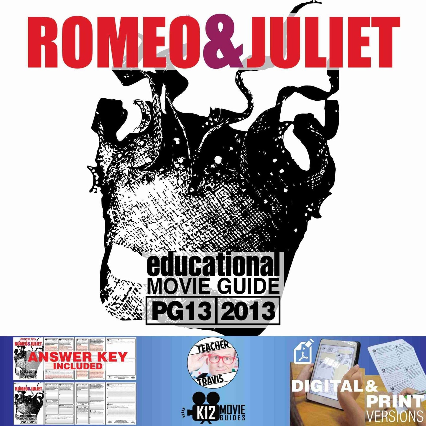 Romeo and Juliet Movie Guide | Questions | Worksheet (PG13 - 2013) Cover