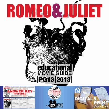 Romeo and Juliet Movie Guide | Questions | Worksheet (PG13 - 2013) Cover