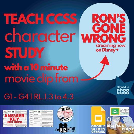 Teach Character Study with Ron's Gone Wrong (PG - 2021) Cover