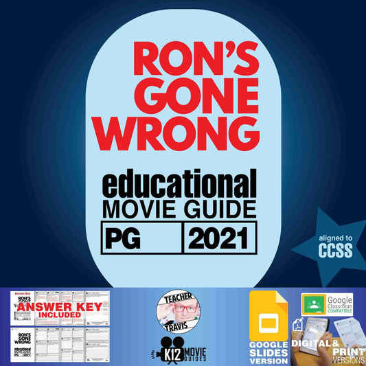 Ron's Gone Wrong Movie Guide | Worksheet | Questions | Google Slides (PG - 2021) Cover