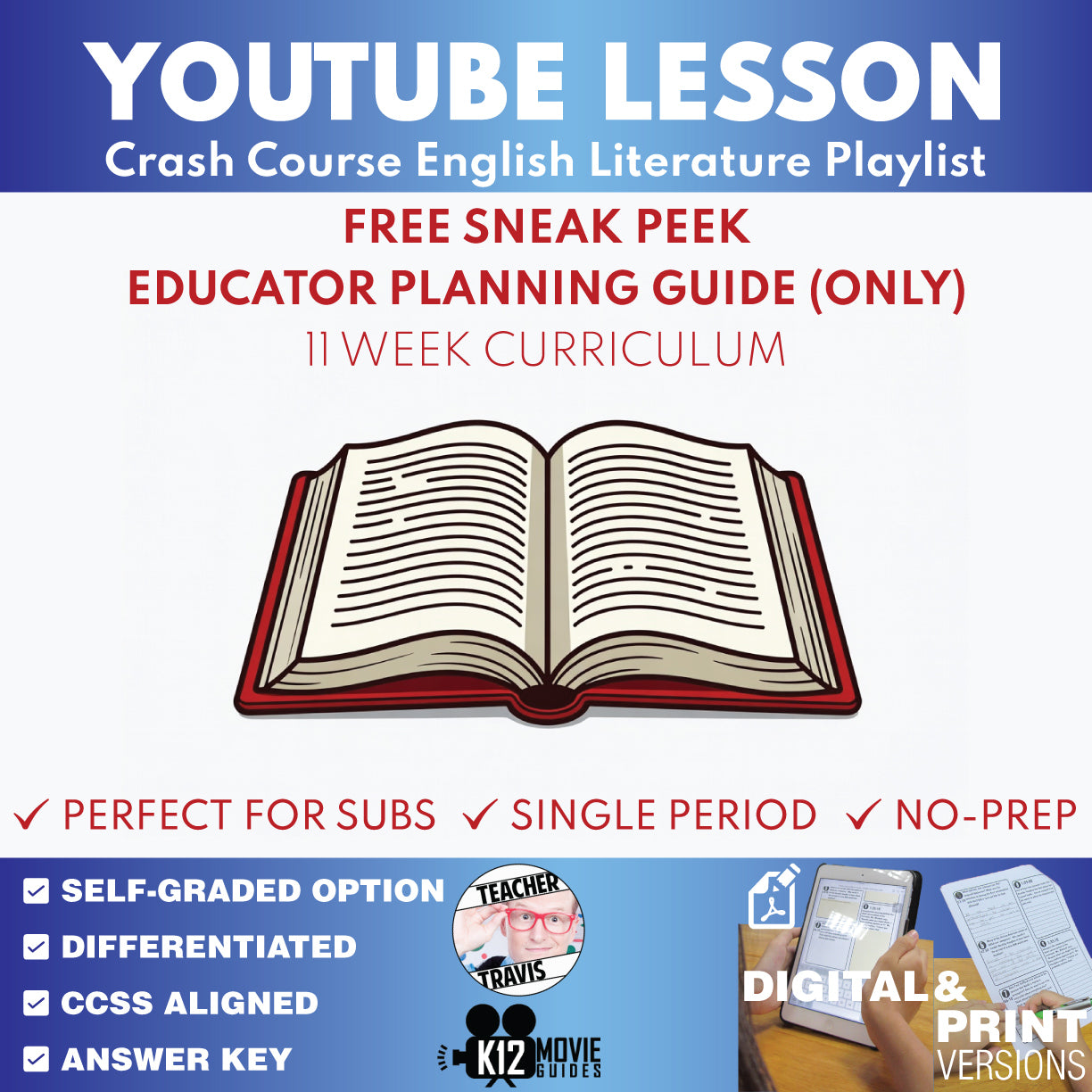 Free Crash Course English Literature Full Curriculum Educator Planning Guide