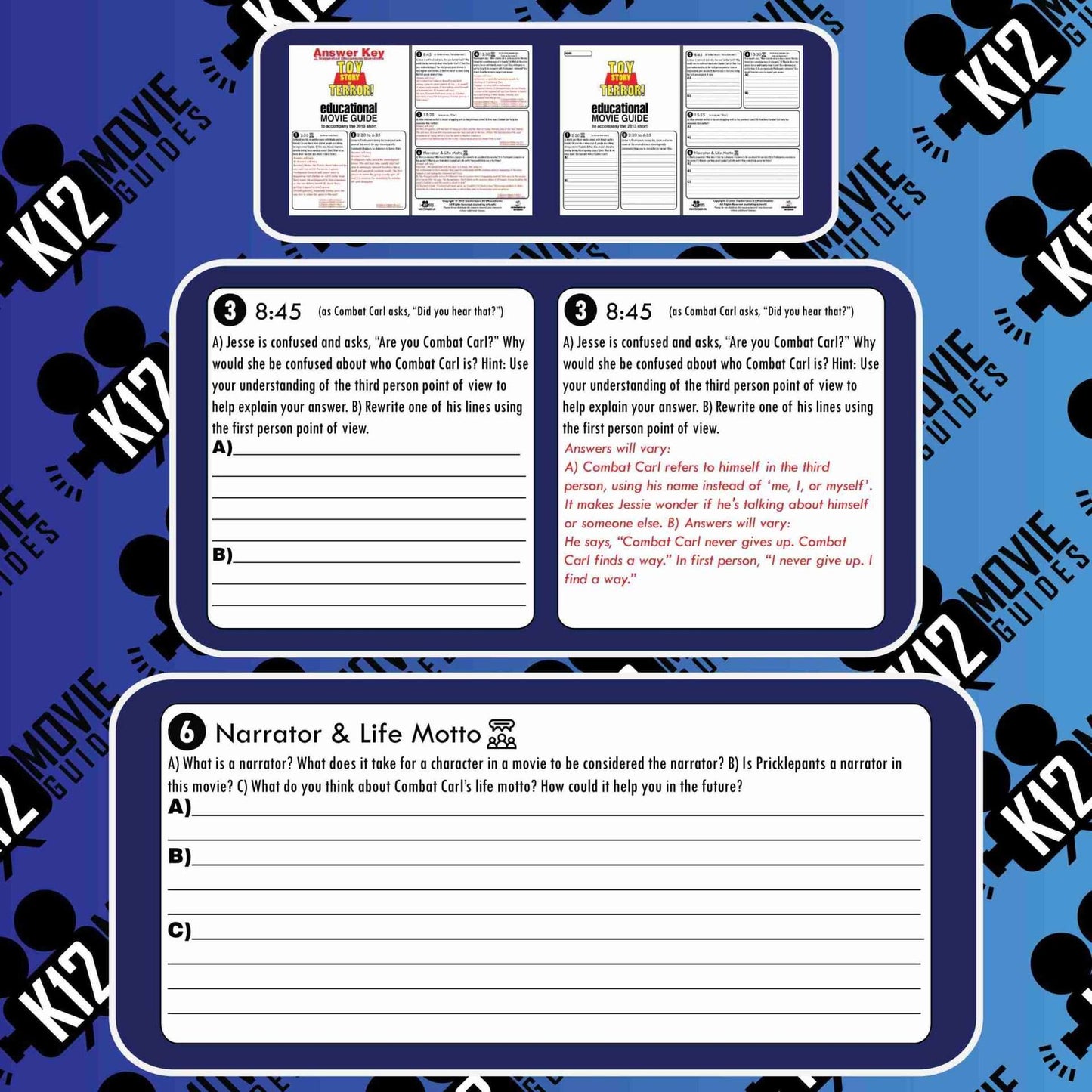 Toy Story of Terror! Movie Guide | Halloween | Worksheet | Google (G - 2013) Sample