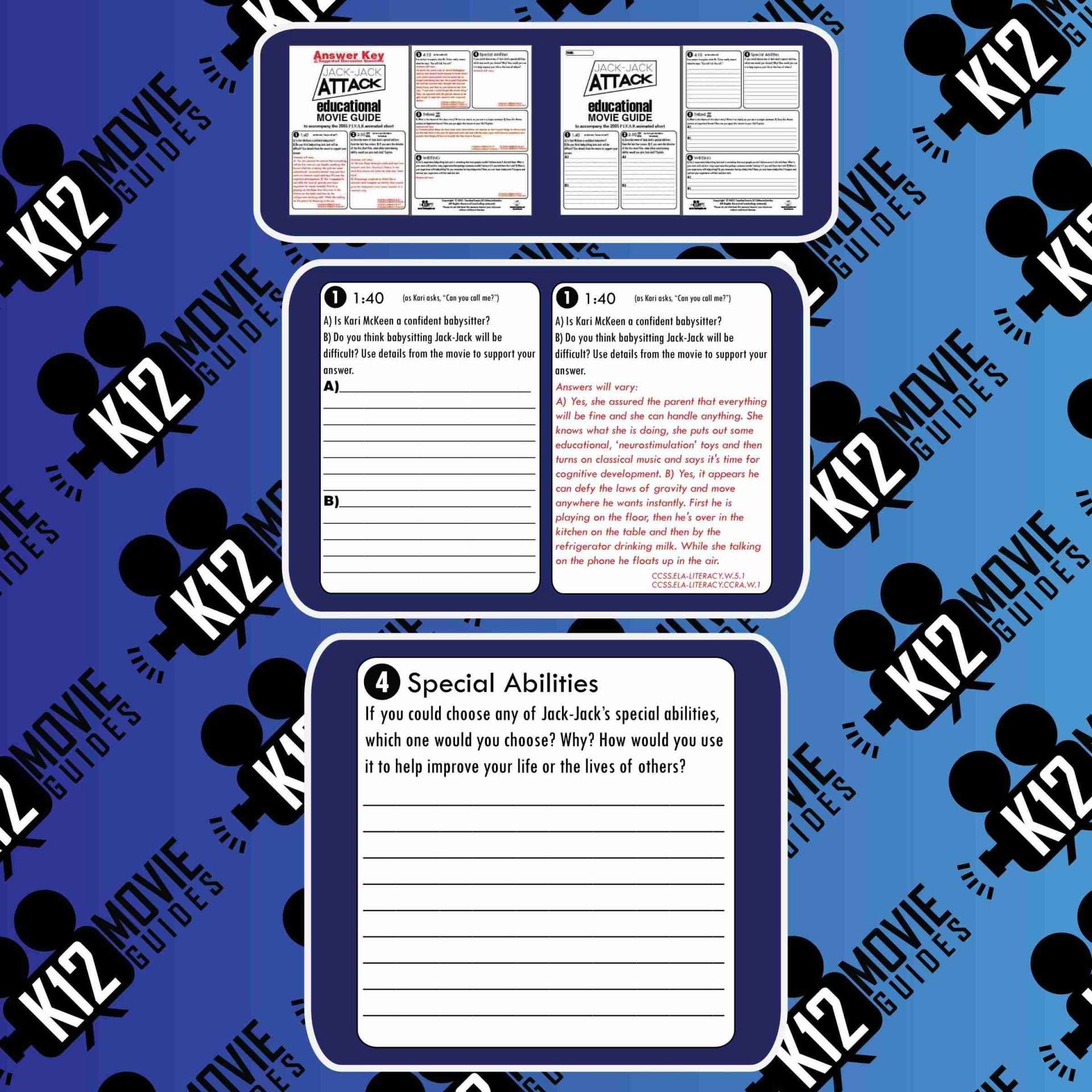 Jack-Jack Attack (2005) - Pixar Short Video Guide | Questions | Worksheet | Google Form | Sample