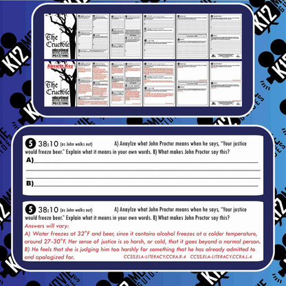 The Crucible Movie Guide | Questions | Worksheet (PG13 - 1996) Free Sample