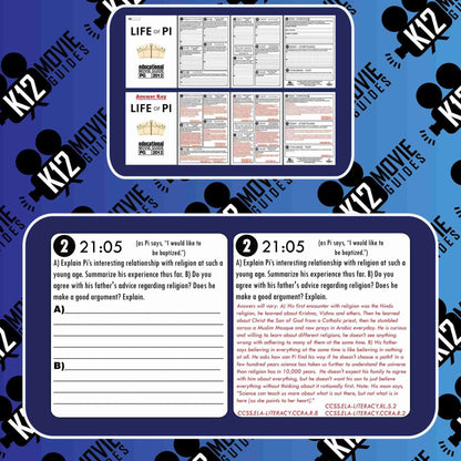 Life of Pi Movie Guide | Worksheet | Google Slides (PG - 2012) Sample