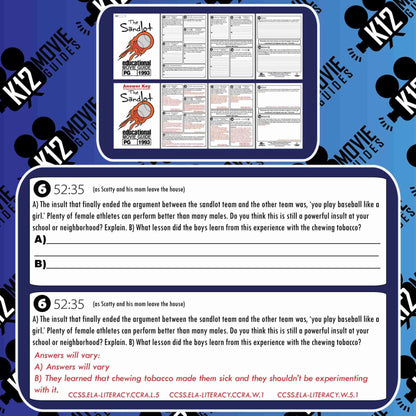 The Sandlot Movie Guide | Questions | Worksheet (PG - 1993) Free Questions