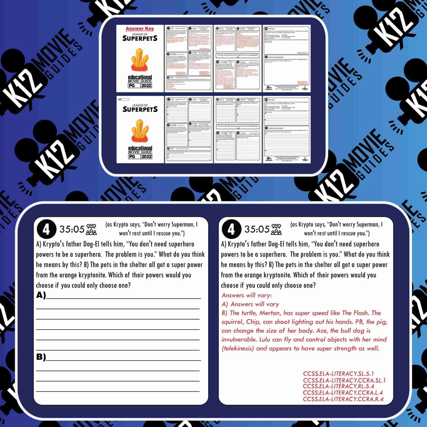 DC League of Super-Pets (PG - 2022) Movie Guide Sample