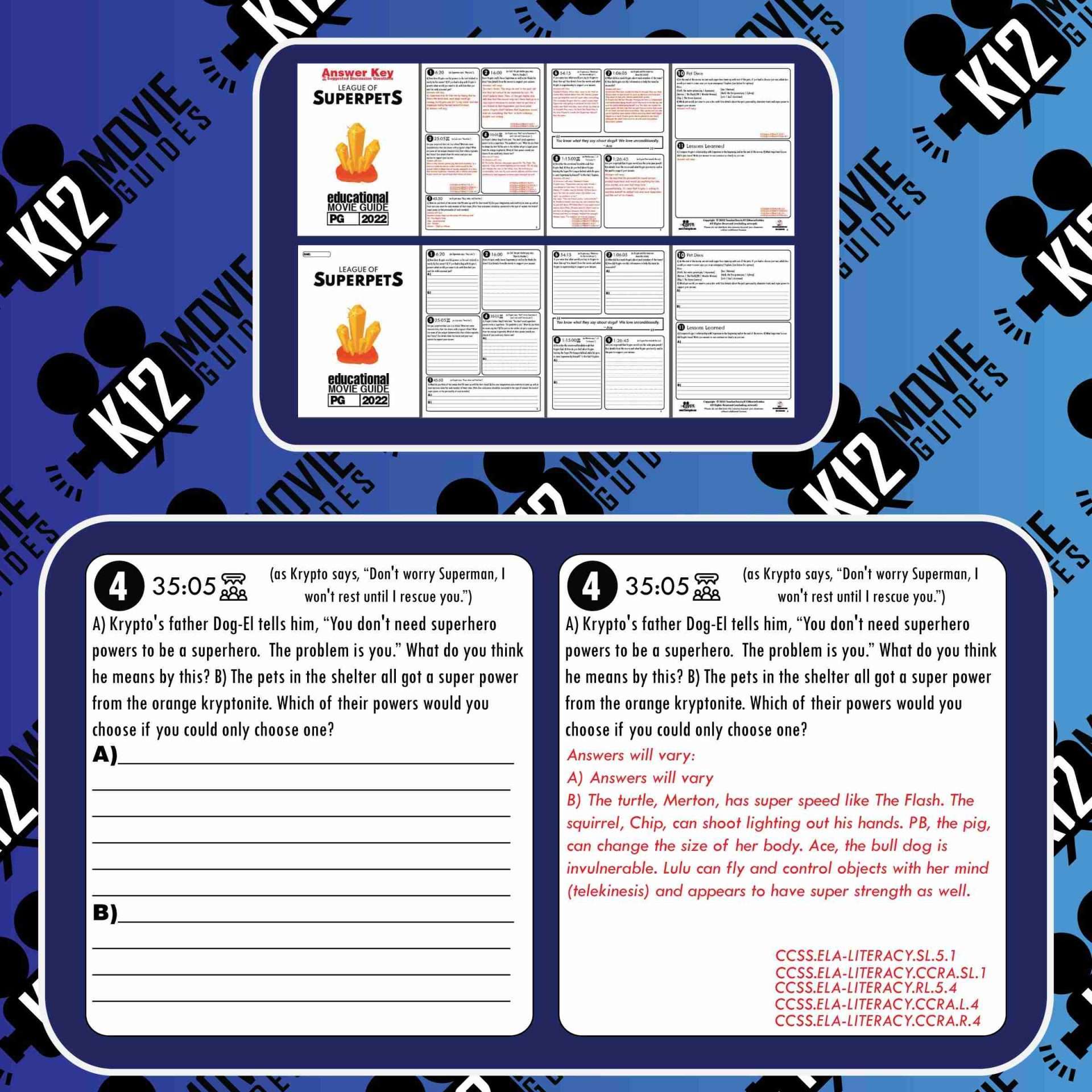 DC League of Super-Pets (PG - 2022) Movie Guide Sample