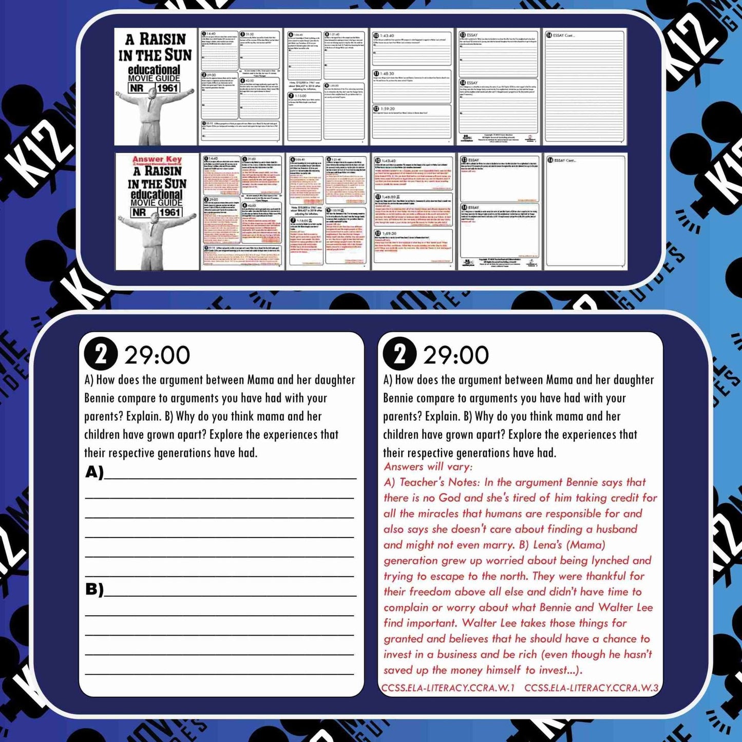 A Raisin in the Sun Movie Guide | Questions | Worksheet | Google (NR - 1961) Free Sample