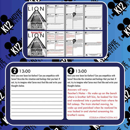 Lion Movie Guide | Questions | Worksheet (PG13 - 2016) Free Sample