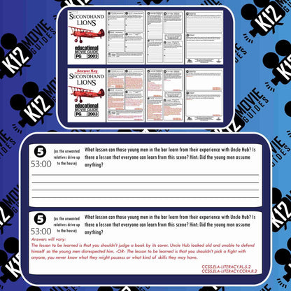 Secondhand Lions Movie Guide | Worksheet | Questions | Google Forms (PG - 2003) Sample