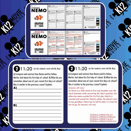 Finding Nemo Movie Guide | Worksheet | Questions | Google Slides (G - 2003) Sample