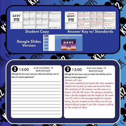 Good Night Oppy Movie Guide | Worksheet | Questions (PG - 2022) Sample