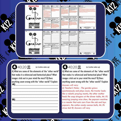 Coraline Movie Guide | Questions | Worksheet (PG - 2019) Free Sample Questions
