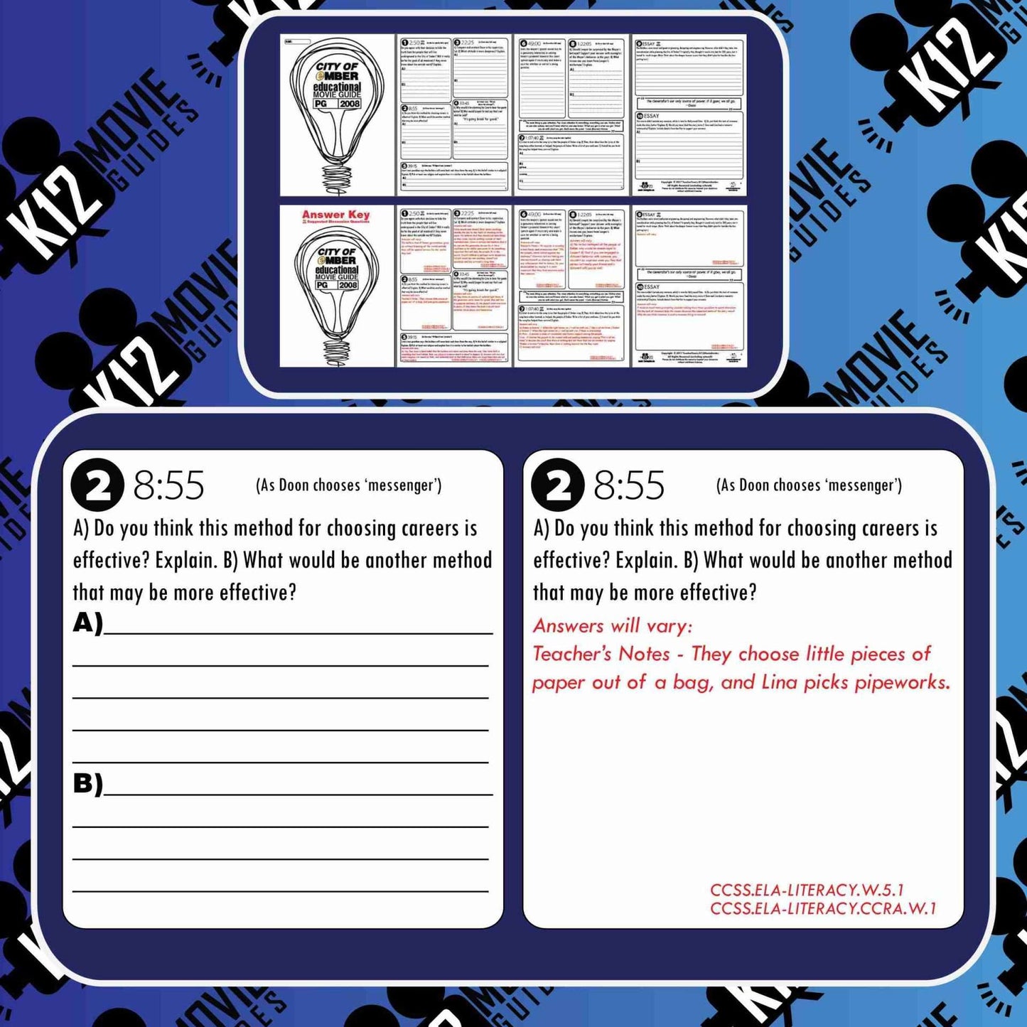 City of Ember Movie Guide | Questions | Worksheet | Google Form (PG - 2008) Free Sample