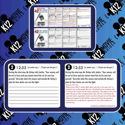 42: Jackie Robinson Movie Guide | Worksheet | Questions | Google (PG13 - 2013) Sample
