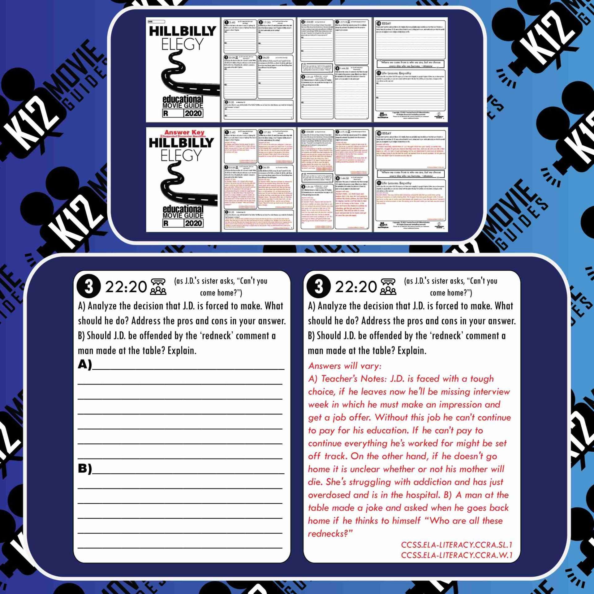 Hillbilly Elegy Movie Guide | Worksheet | Questions | Google Form (R - 2020) Free Sample