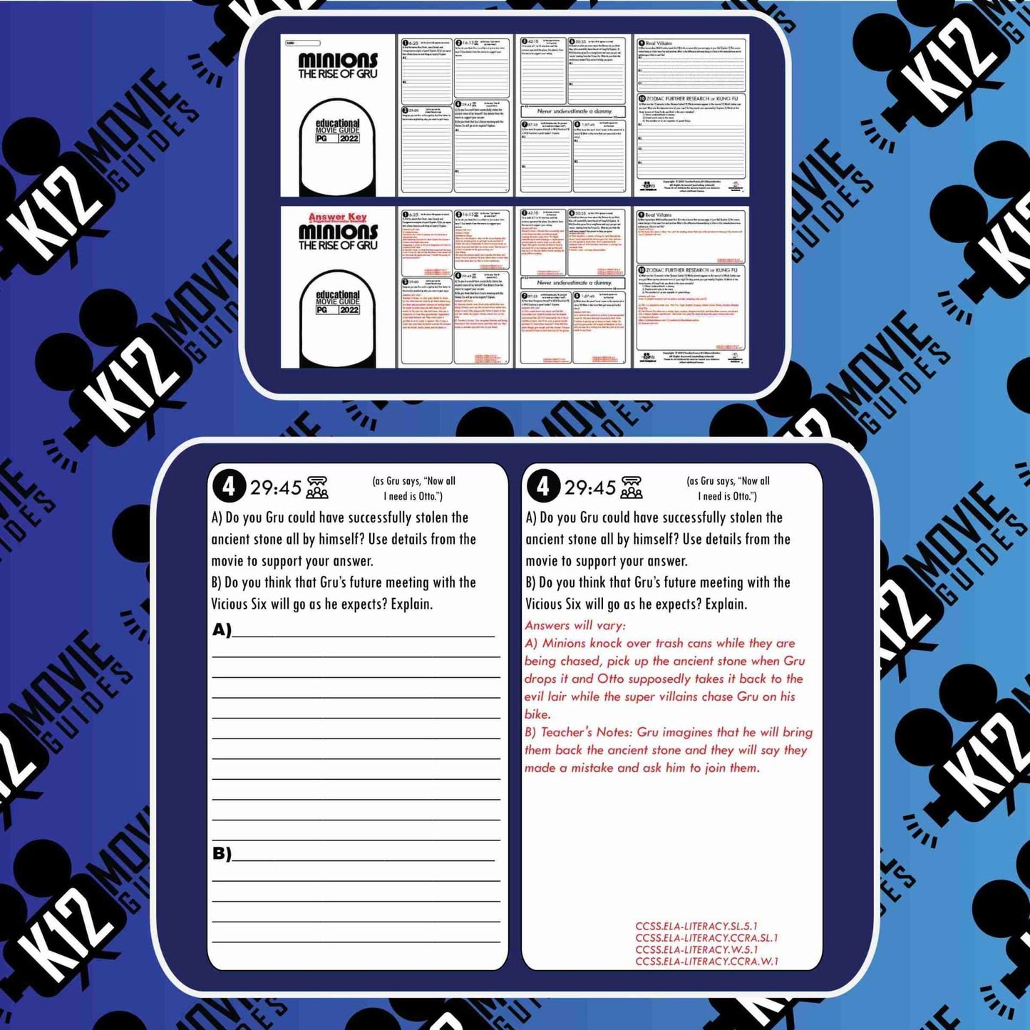 Minions: The Rise of Gru Movie Guide | Questions | Google Slides (PG - 2022) Sample
