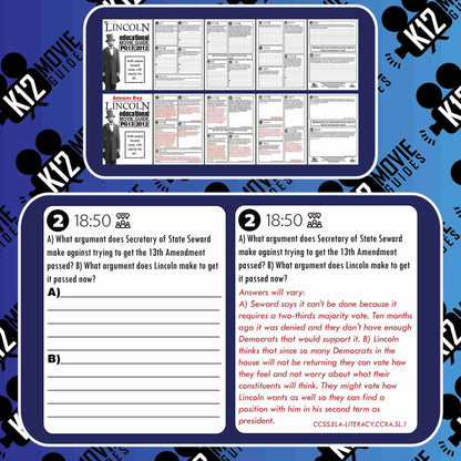 Lincoln Movie Guide | Questions | Worksheet | Google Form (PG13 - 2012) Free Sample