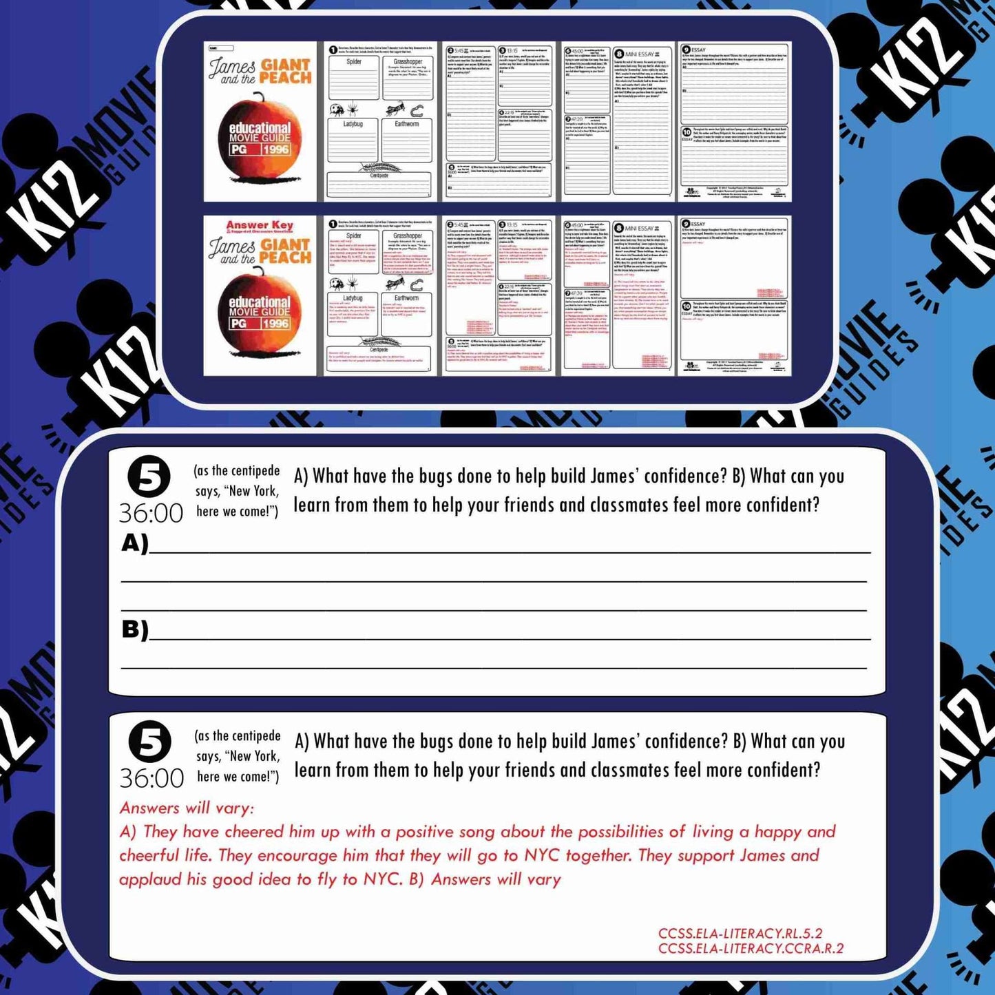 James and the Giant Peach Movie Guide | Questions | Google Form (PG - 1996) Free Sample