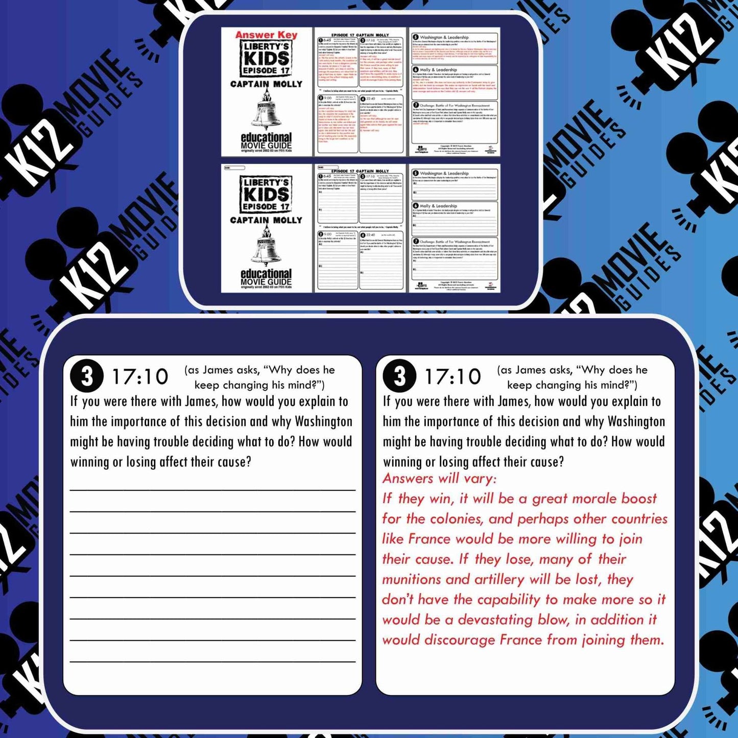 Liberty's Kids | Captain Molly Episode 17 (E17) - Movie Guide | Worksheet Free Sample