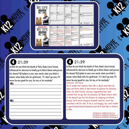 Rudy Movie Guide | Questions | Worksheet | Google Form (PG - 1993) Free Sample