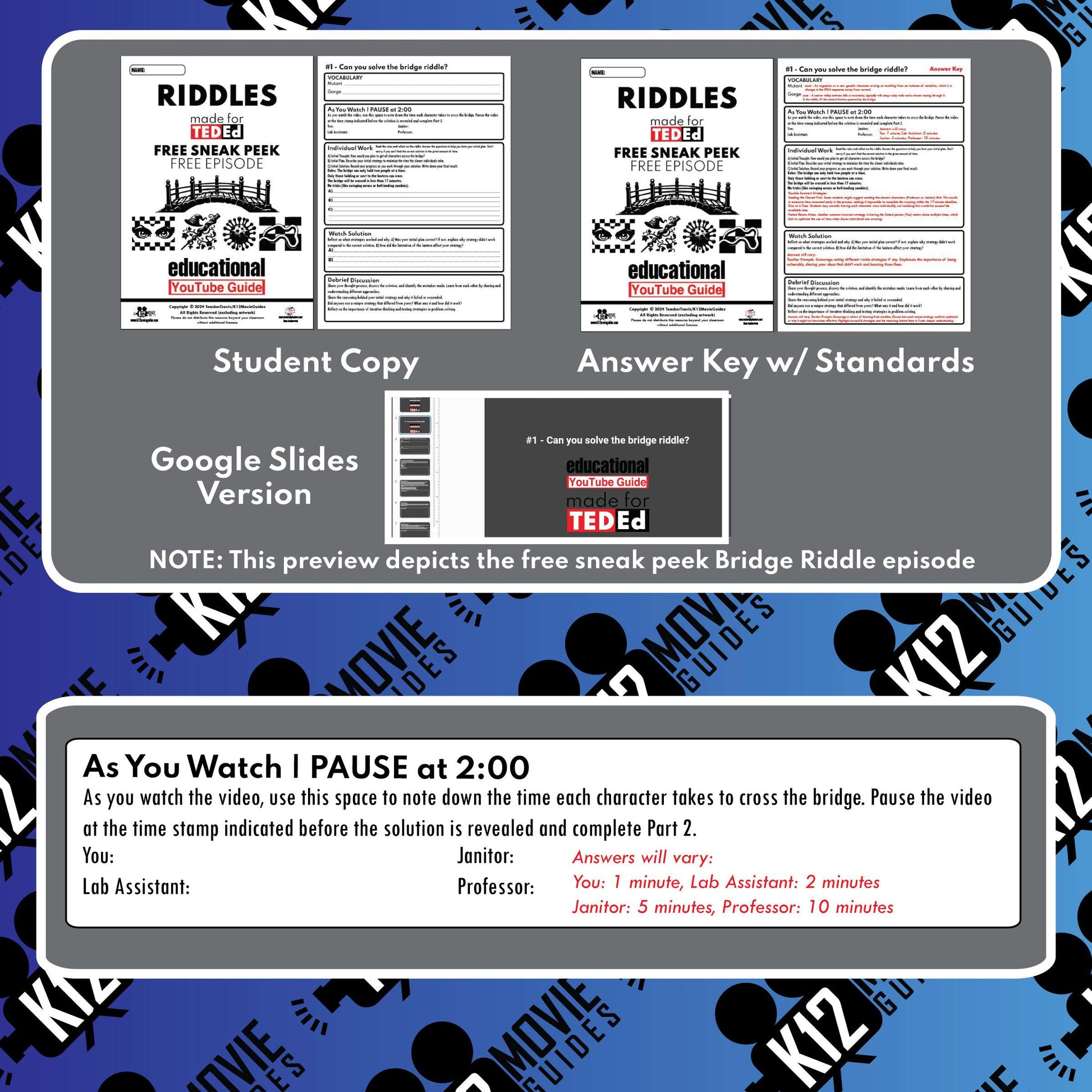 Free TedEd Riddle YouTube Video Guide Sample