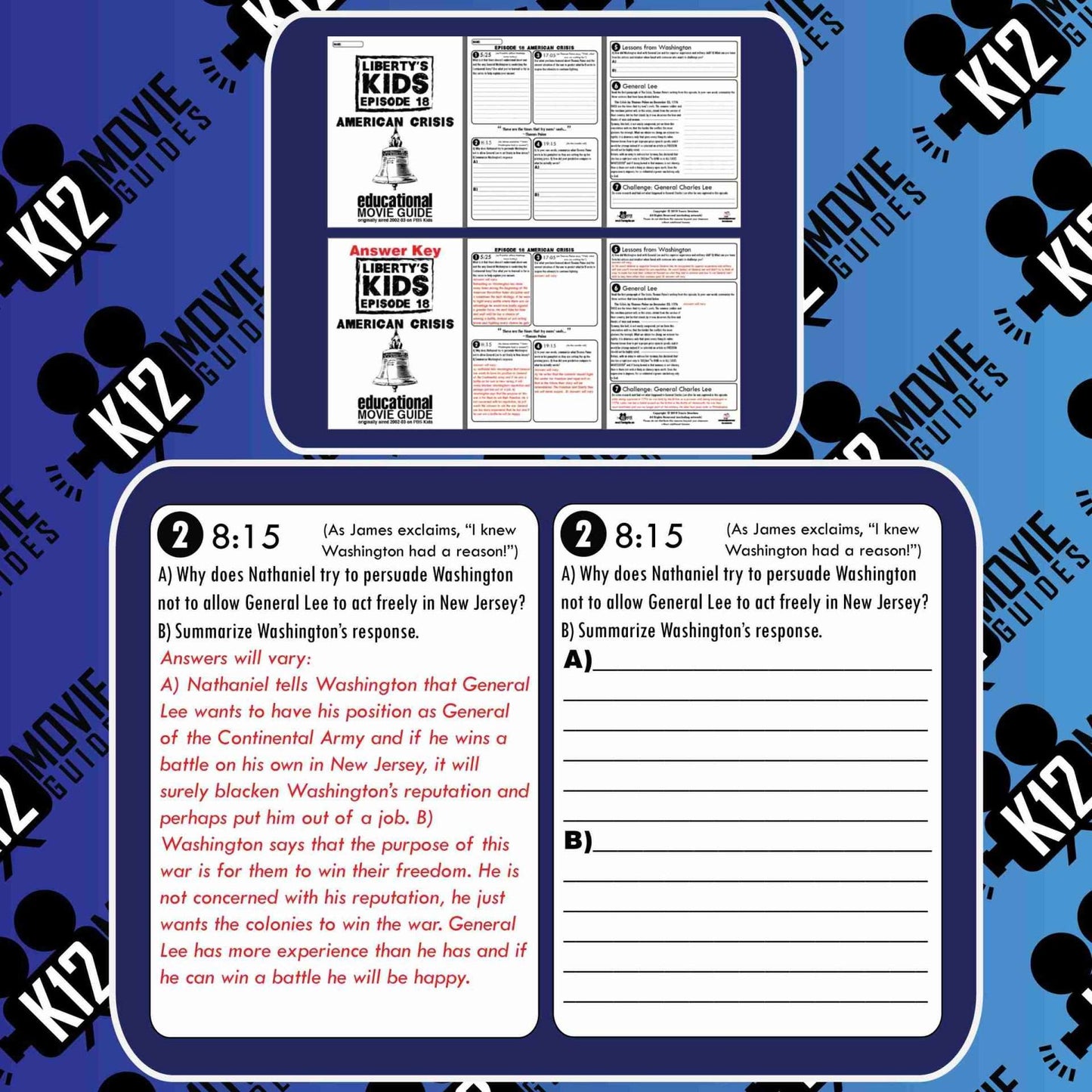 Liberty's Kids | American Crisis Episode 18 (E18) - Movie Guide | Worksheet Free Sample