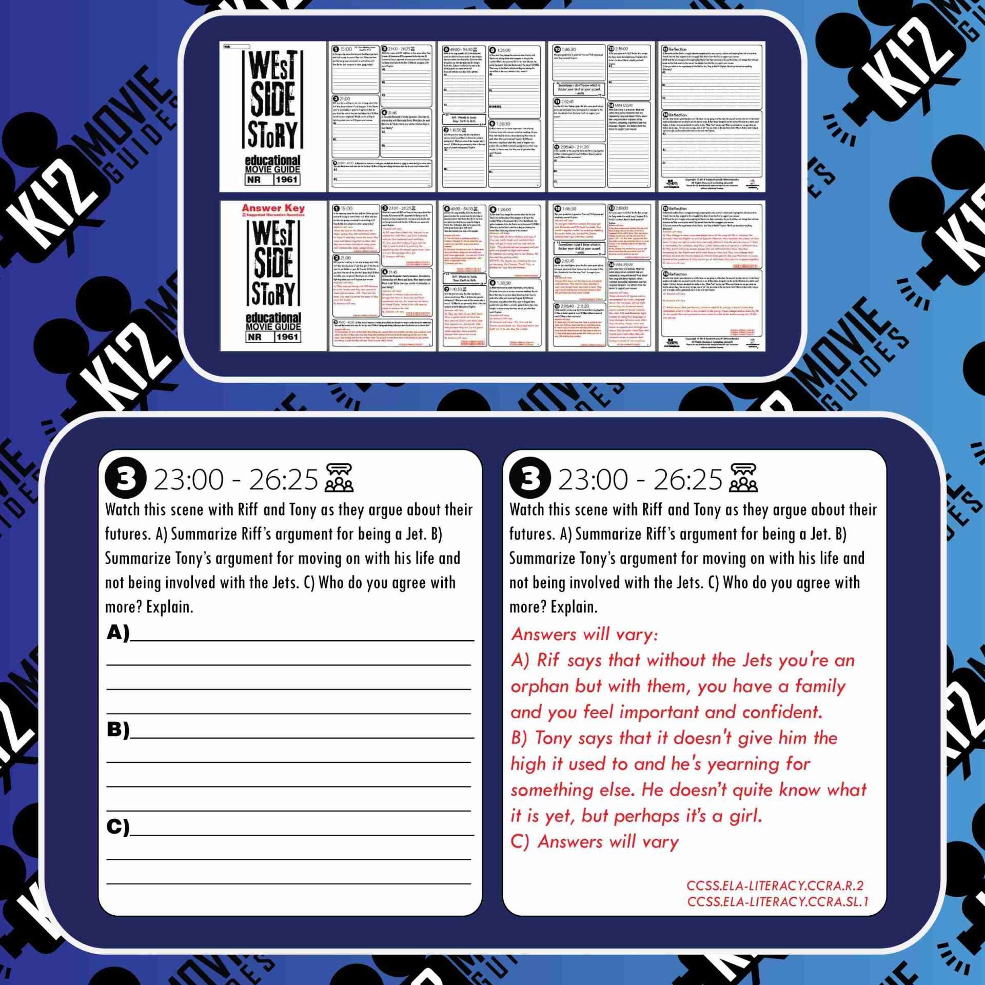 West Side Story Movie Guide | Questions | Worksheet (NR - 1961) Free Questions