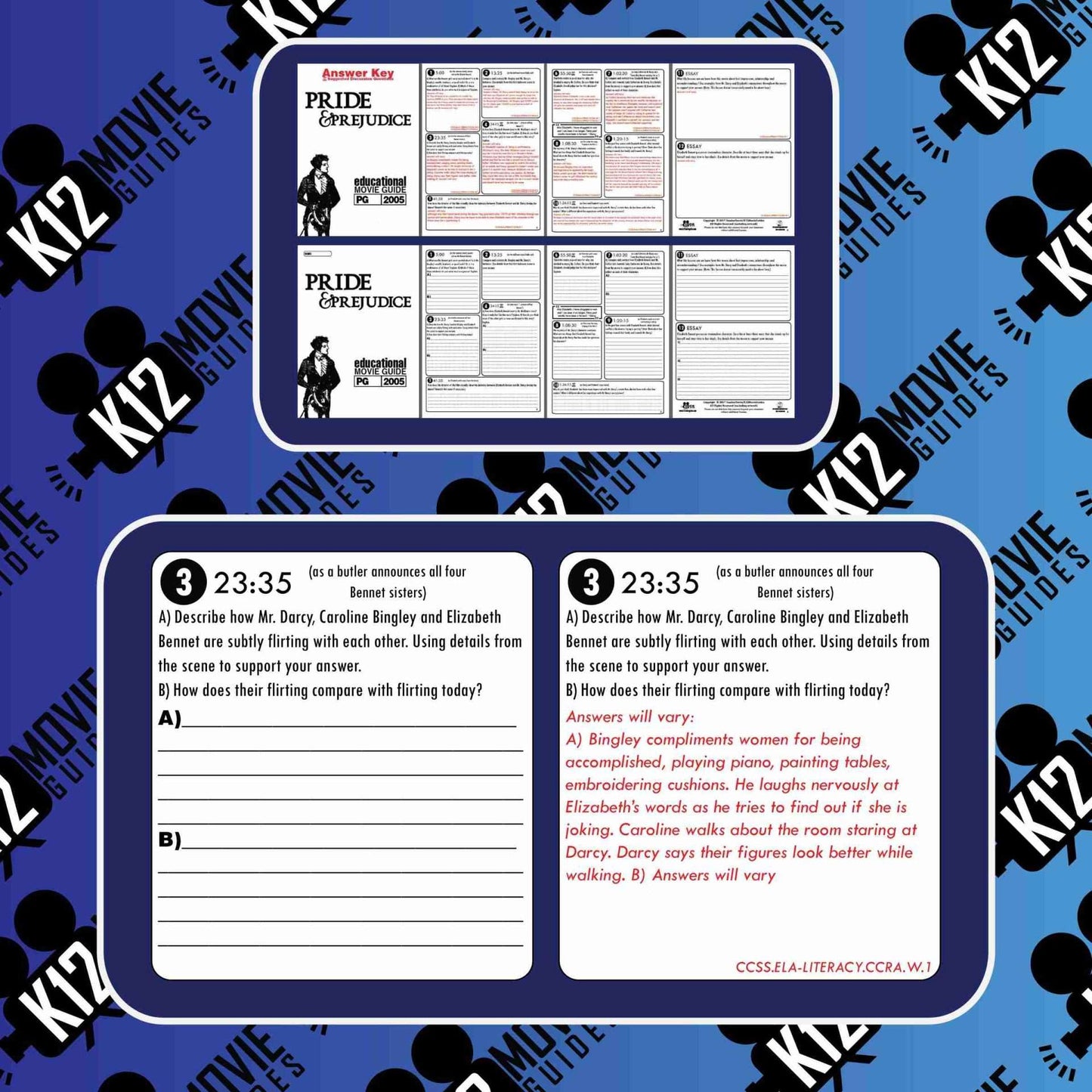 Pride and Prejudice Movie Guide | Worksheet | Questions | Google Classroom (PG - 2005) Sample
