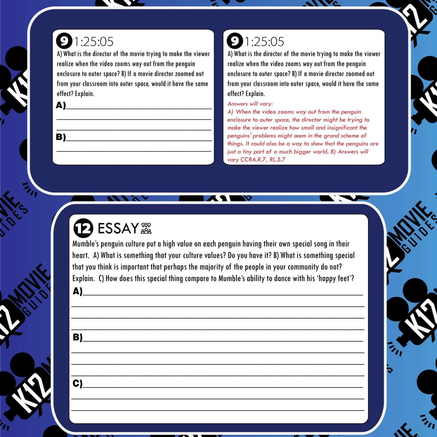 Happy Feet Movie Viewing Guide (PG - 2006) Sample